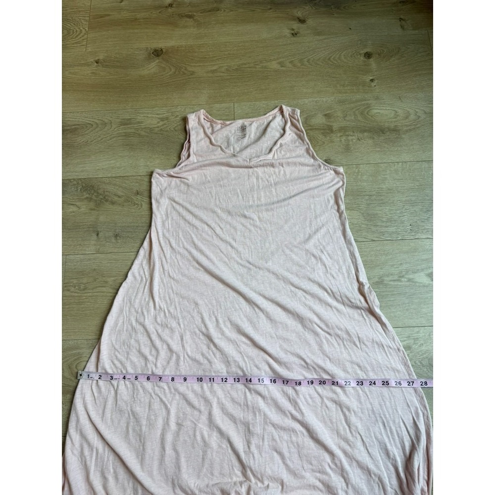 EUC Eileen Fisher sleepwear Garnet Hill nightgown hemstitched v-neck pink sz XS - Picture 8 of 10